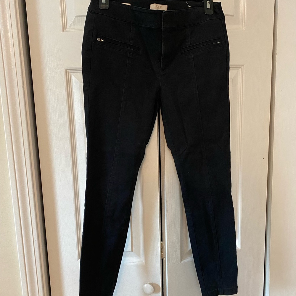 Ann Taylor Loft Black Slim Trousers